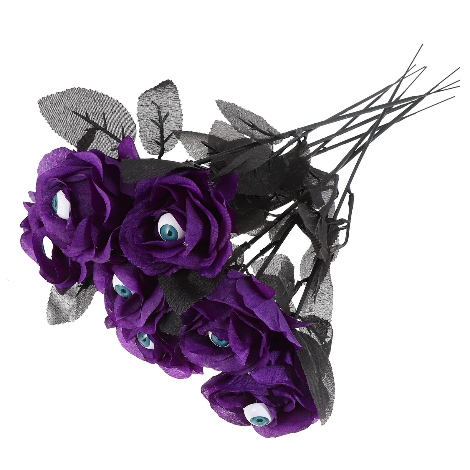 Roses artificielles lavande œil Halloween déco effrayante et réaliste pour farce de fête