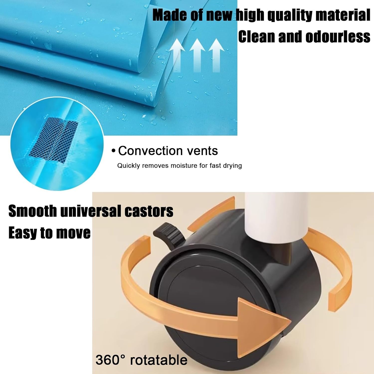 Foldable Clothes Dryer,Portable Clothes Dryer,1500W Household Small Energy Saving Quick Drying Clothes Drying Cabinet,Air Dryer Drying Clothes Foldable,Suitable(Light Blue)