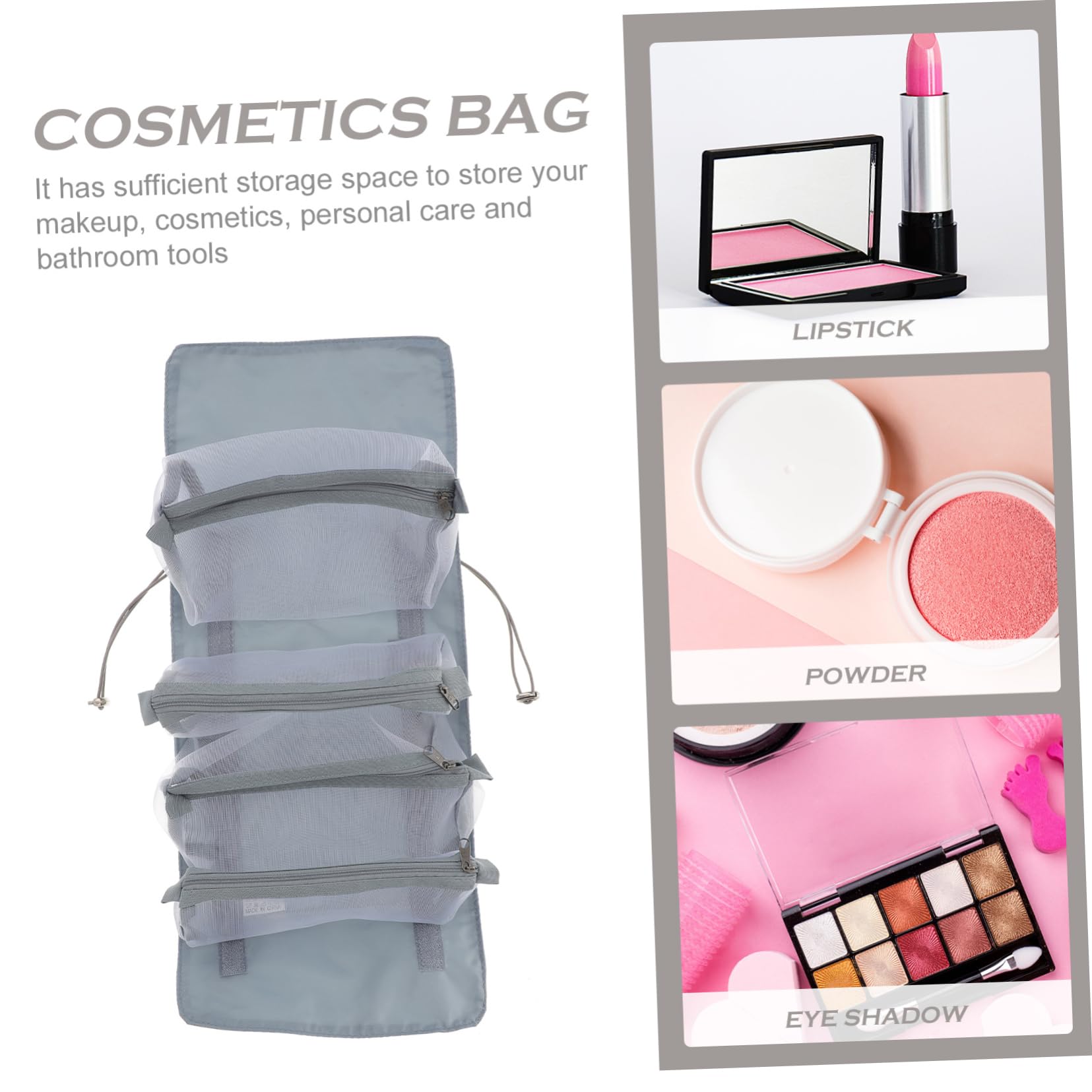 Didiseaon 2piezas Bolsa De Maquillaje Portátil y Desmontable para Organizador De Cosméticos y Práctico para El Gimnasio Camping