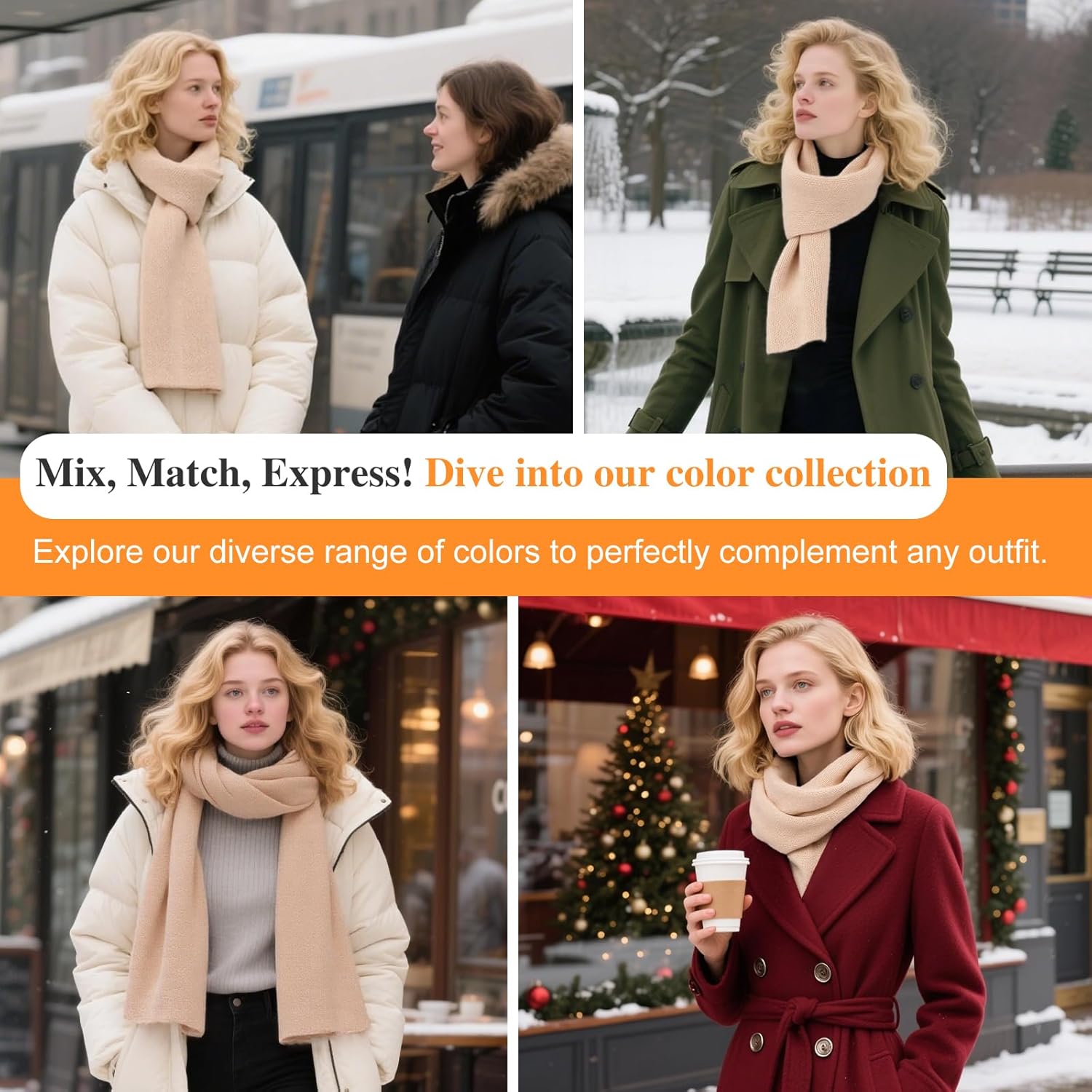 Luxury 100% Cashmere Scarf for Women & Men, 59''x10'' Extra Warm Winter Scarf, Blanket Scarves in Premium Gift Box - Image 6