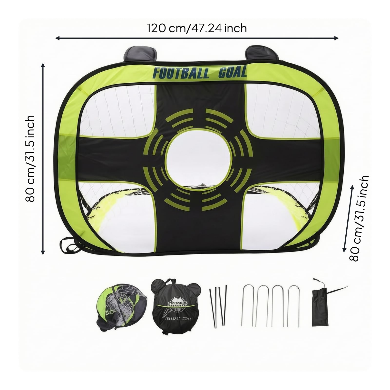 Porría Fútbol Plegable con Portátil Porría Fútbol con Bolsa Resisn para Casa, Gimnasio