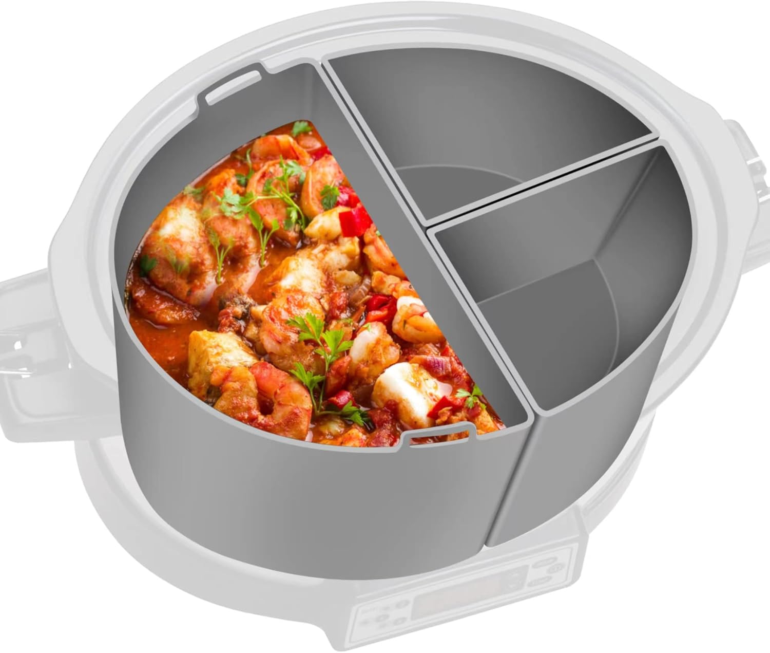 Slow Cooker Divider Liner Fits 6 QT Crockpot 3PCS Silicone Crock Pot Liners for 6