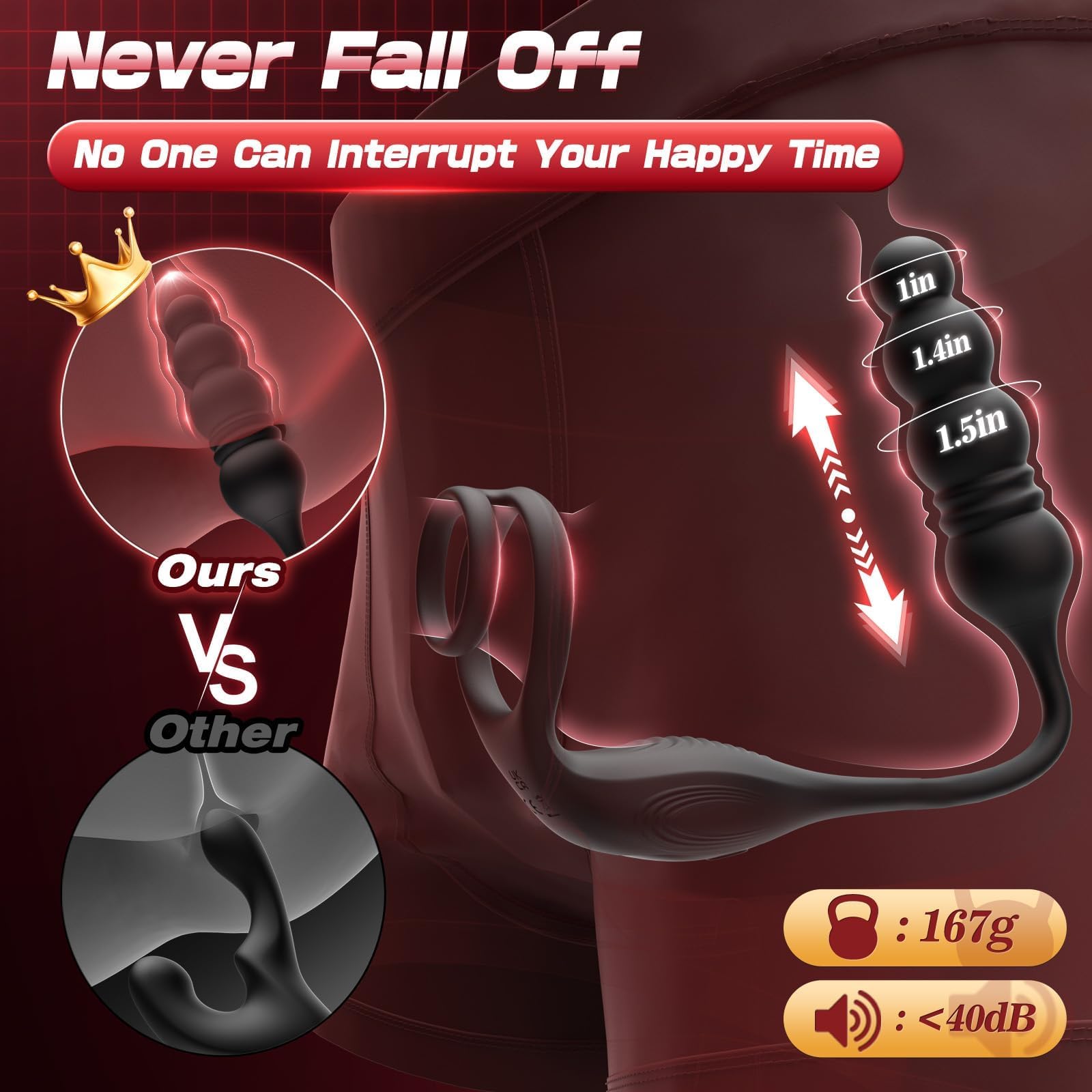 Anillo vibrador para el pene con masajeador de próstata, tapón anal,vibrador de próstata,juguetes para adultos,juguetes anales, tapón anal vibrador con control remoto por,10modos de vibración
