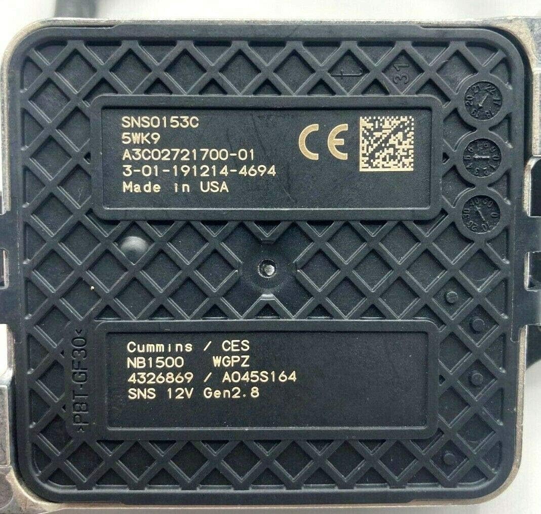 NOx Nitrogen Oxide Sensor For Cummins ISB 6.7L Engine 5WK9 6753B 4326869RX GEN 2.8