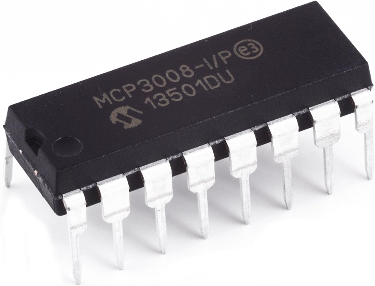 MCP3008 8チャネル 10ビット A/Dコンバータ(SPI接続)