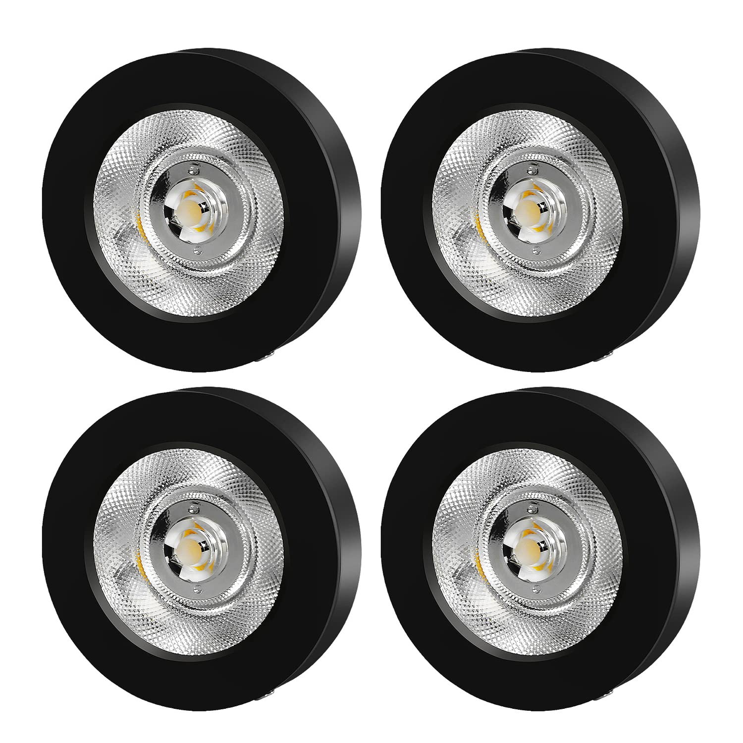 Jadssox Slim Surface Mount Spotlight Fixture LED Closet Light Fixtures Ceiling Mount, 4 Pack Monopoint Downlight Accent Spot Lighting Indoor, Living Room Bedroom Corridor Spotlights