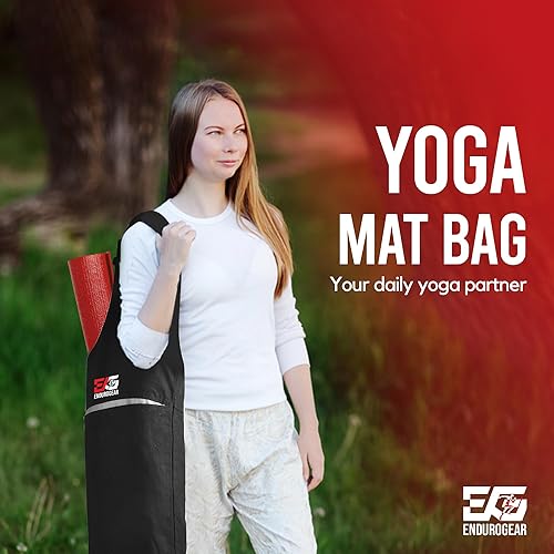 Miniatura 5 de Yoga Mat Bag for Yoga Essentials - Long Tube Yoga Mat Carrier with Adjustable Strap - Exercise Mat Canvas Bag with Zipper Pocket for Accessories -
