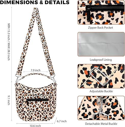 Miniatura 4 de Joymee Lonchera para mujeres, lonchera grande aislada para adultos, bolsa reutilizable a prueba de fugas con correa ajustable para el hombro, para