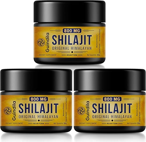 Suplemento Shilajit de 800 mg Shilajit pura resina orgánica Shilajit del Himalaya con máxima potencia, original del Himalaya con más de 85