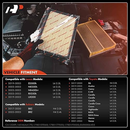 Miniatura 3 de A-Premium Filtro de aire de motor compatible con Toyota Camry 2018-2023, Avalon 2019-2022, RAV4 2019-2023, Highlander 2020-2023, Sienna 2021-2023,