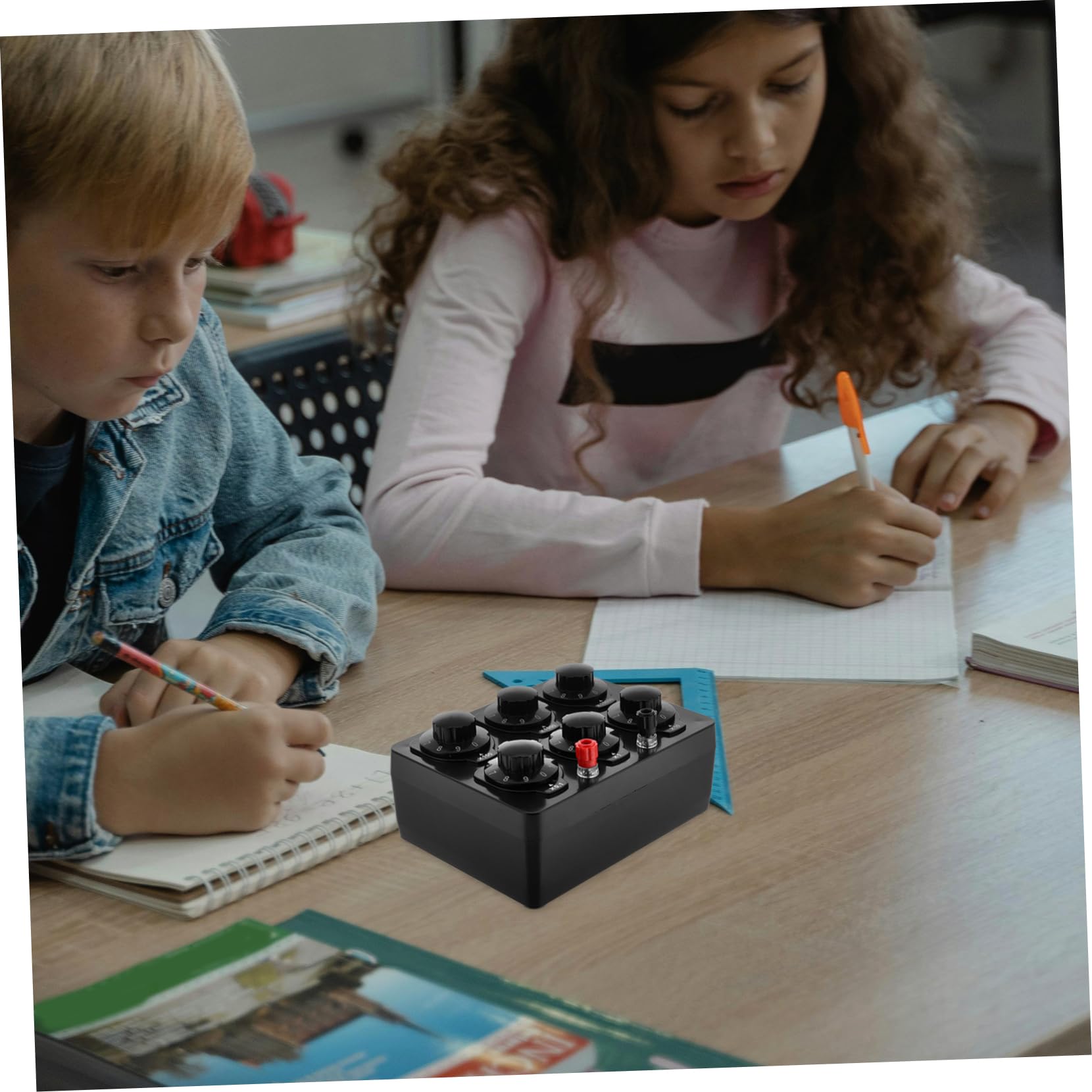 PRETYZOOM Caja De Resistencia Ajustable De Dígitos Ohmios Equipo De Laboratorio Para Experimentos De Física Eléctrica Herramienta De Laboratorio Para Estudiantes