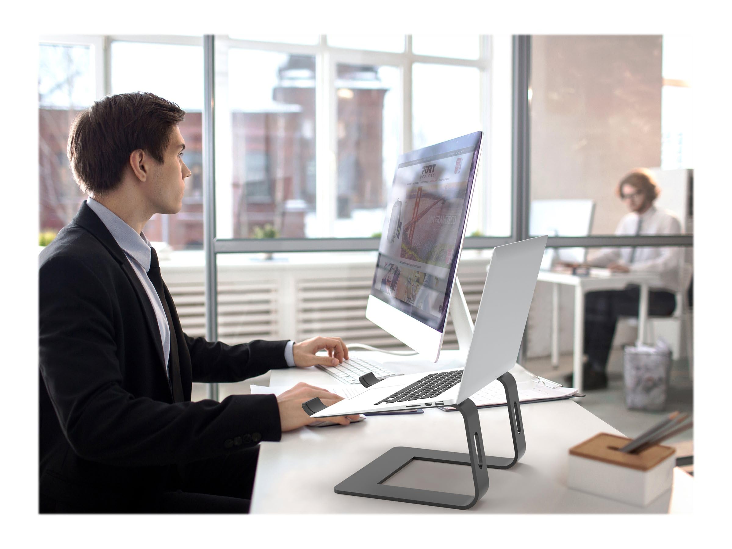 Port Designs Soporte ergonómico para portátil
