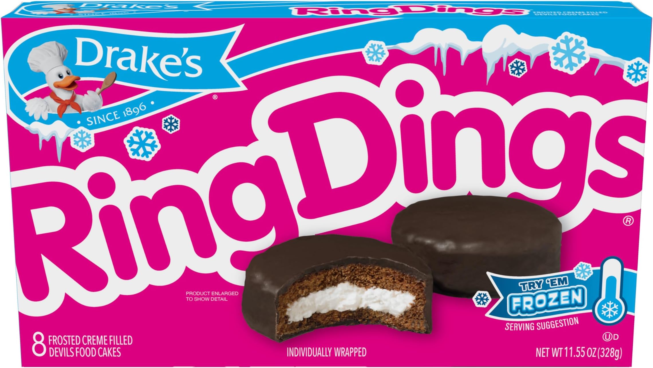 Drake's Ring Dings Cakes 13.5 oz, 10 Count