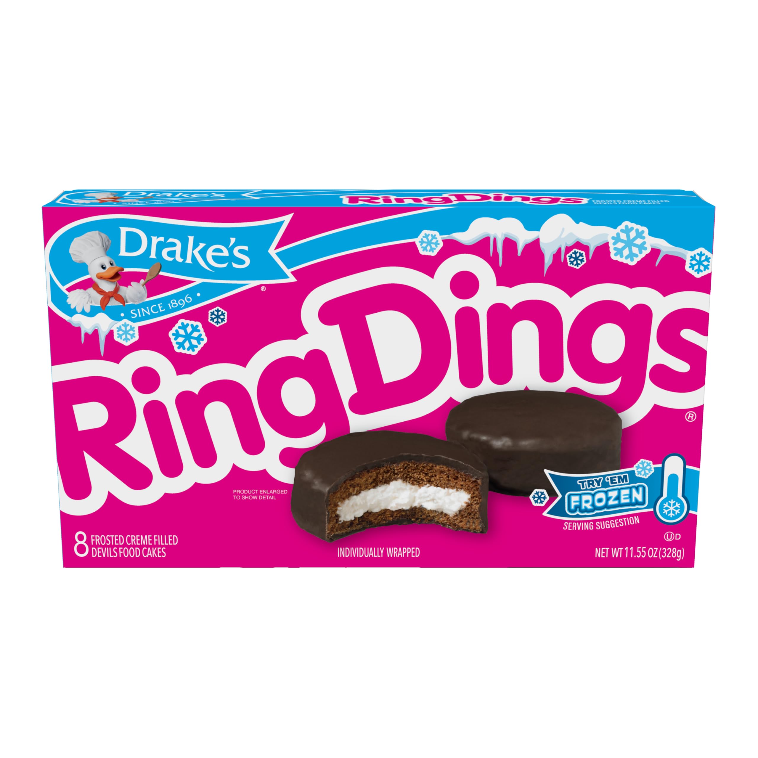Drake's Ring Dings Cakes 13.5 oz, 10 Count