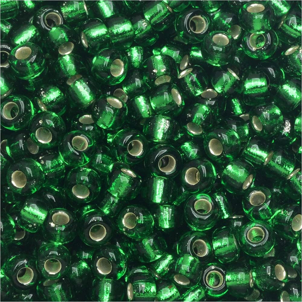 S/L Green MIYUKI Seed Beads APPX 22GM Tube 8/0 Round