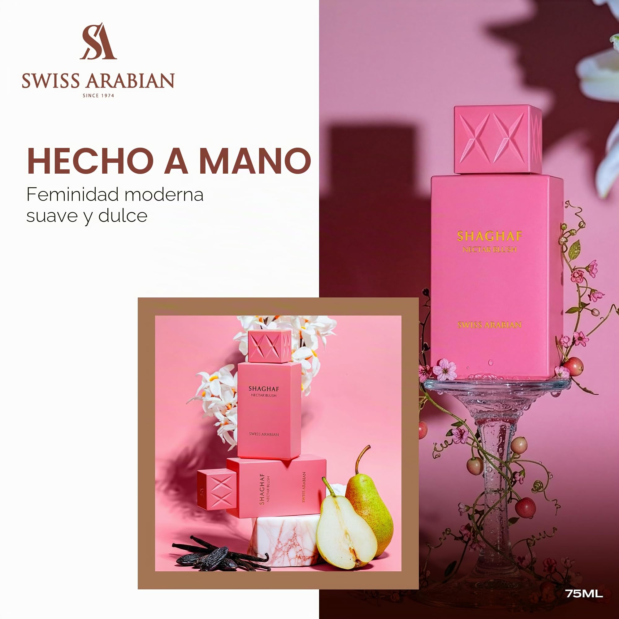 Swiss Arabian Shaghaf Oud Nectar Blush Eau de Parfum 75 ml