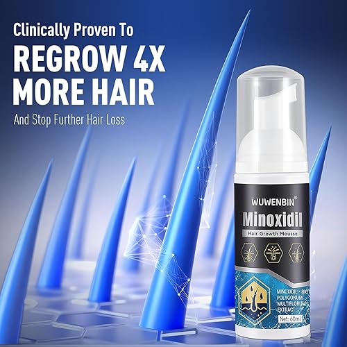 Miniatura 2 de Crecimiento del cabello de minoxidil al 5% con biotina minoxidil para hombres y mujeres, el crecimiento del cabello apoya la barba y el cabello más