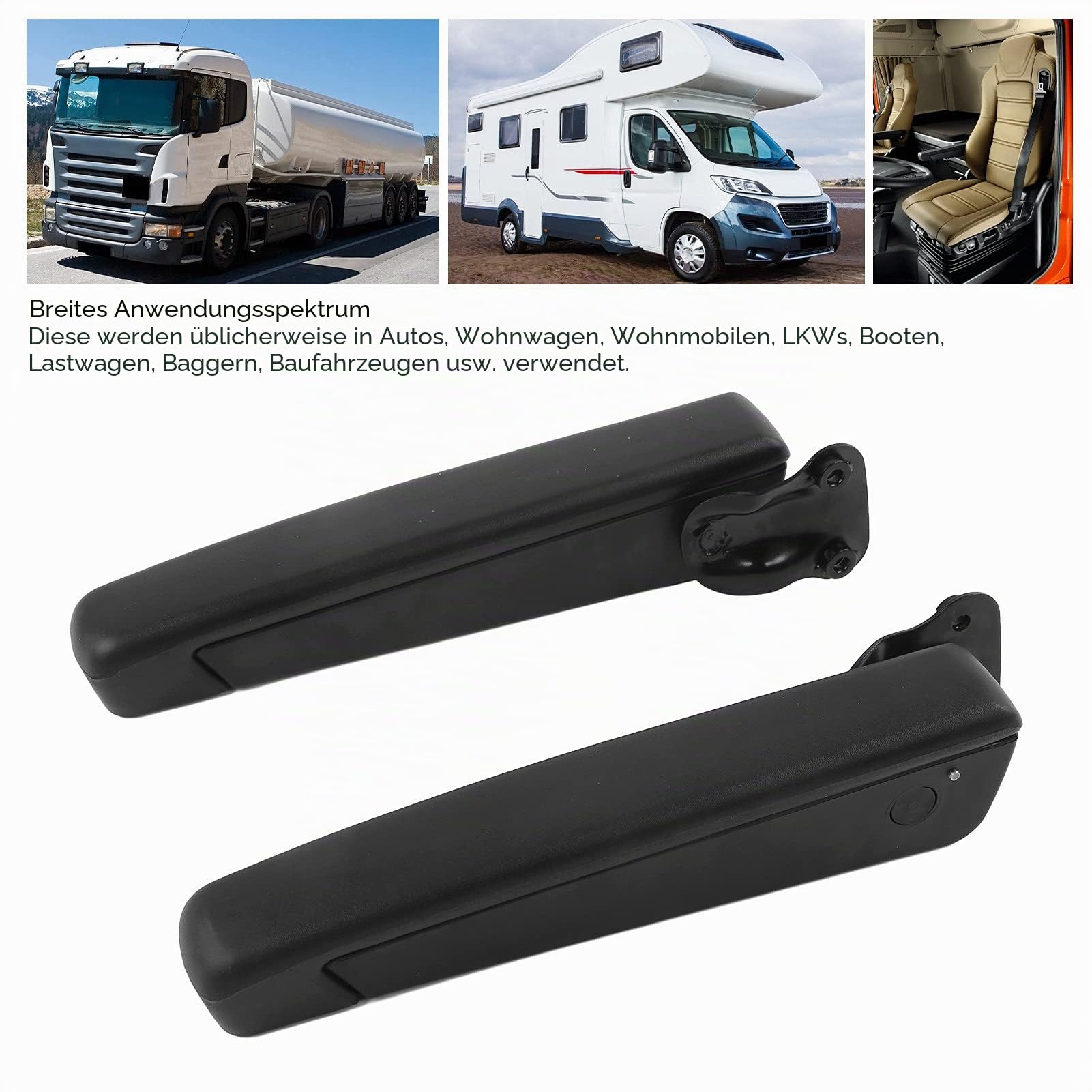 1 Paar Autos Itz Armlehne, Auto Verstellbare Sitz Armlehne Stoßfest PU Schwamm Schwarz Universal für Automobile LKW Caravan-Teile