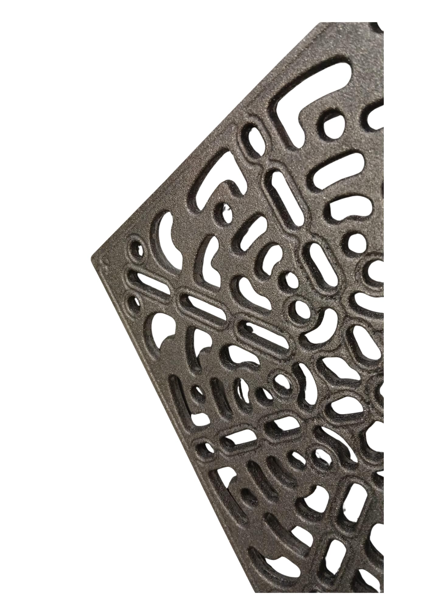 Rejilla de ventilación de hierro fundido para chimeneas, estufas de leña y fogatas con dimensiones 300 x 300 mm y grosor 1 cm - RIF 0027