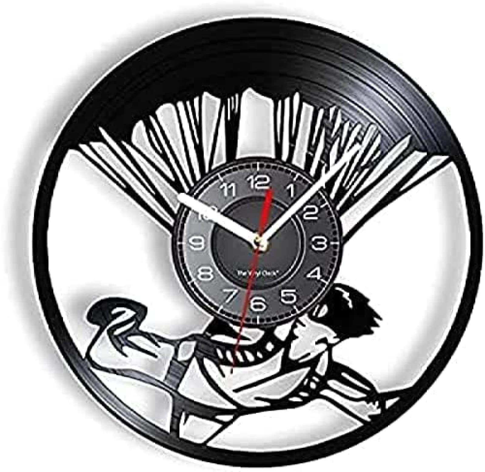 Horloge Parachutisme en Vinyle Déco Murale Idéale pour Bureau et Salon de Sportif