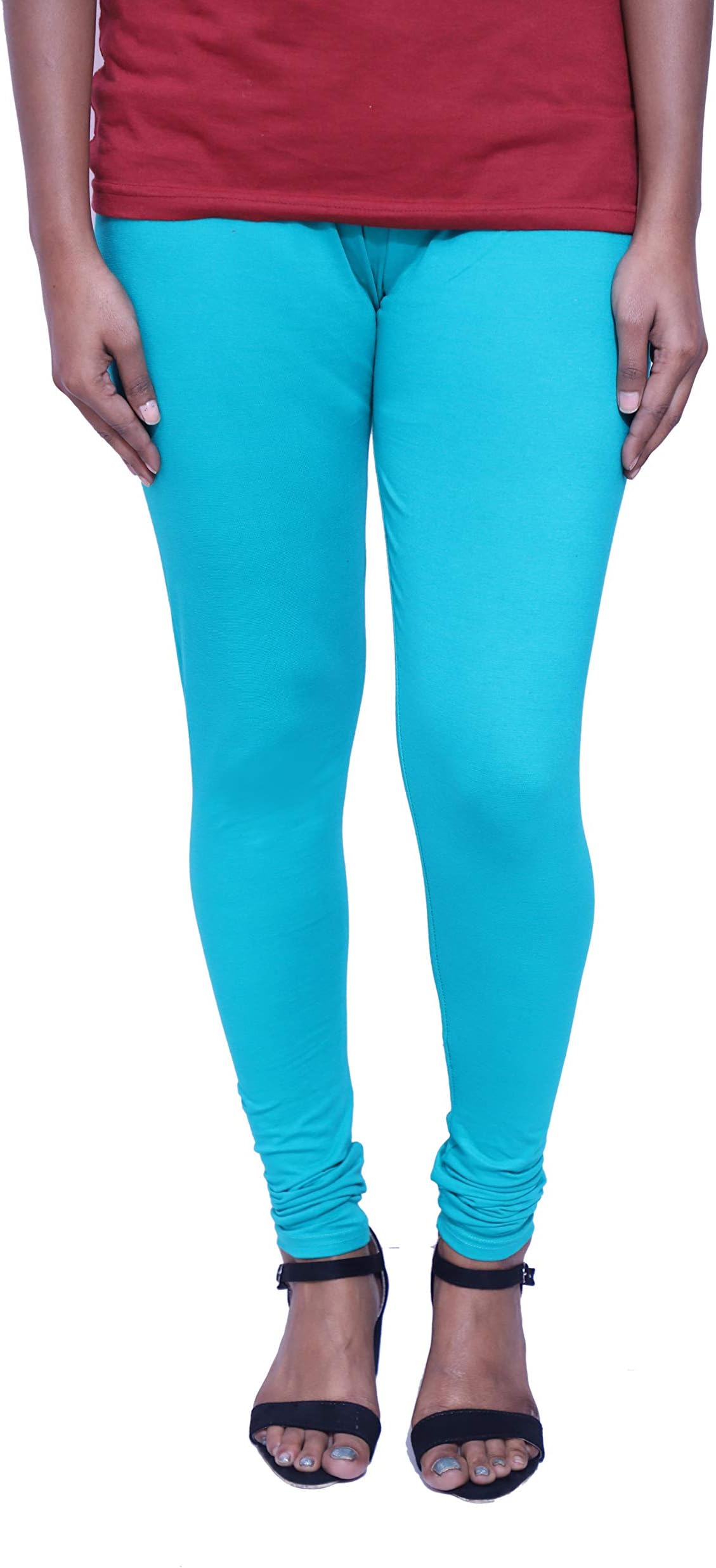 Infinitywoug Women's Regular Fit Cotton Churidar Legging (IWG-10016-CHR-LBLU-XL_Light Blue_XL)