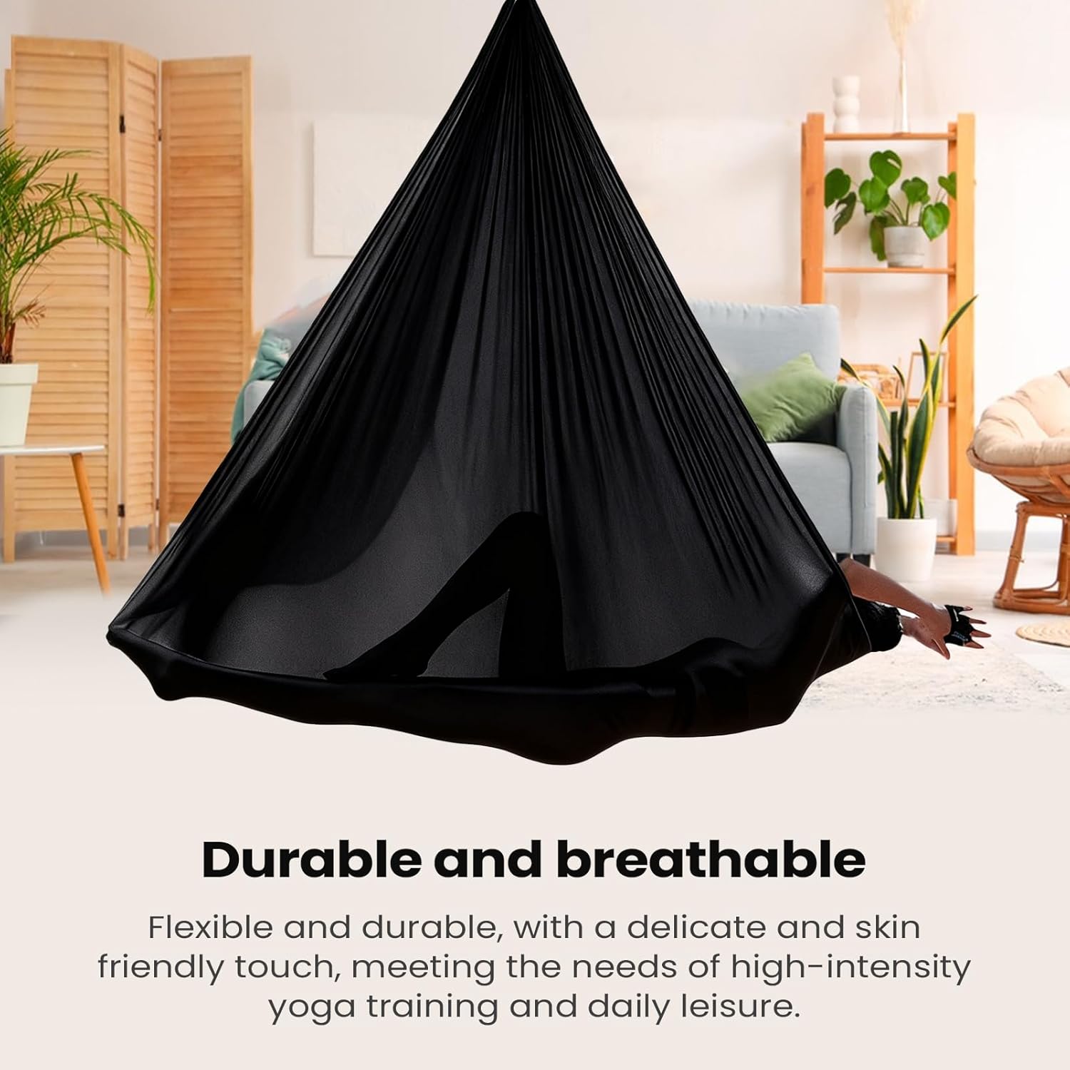 Yoga Swing - Stretch Professional Portable, Aerial Silks Fitness Equipment, Durable Support Hammock, Core Strength Enhancer, High-Performance Training Gear, Gym Accessory for Adults