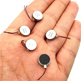 GRASAKY Model Geared 5PCS/lot Sports Smartwatch Coreless Motor, DC1.5V-5V Micro 10mm Button Type Motor, Brushless Vibration Motor Rotating Torque