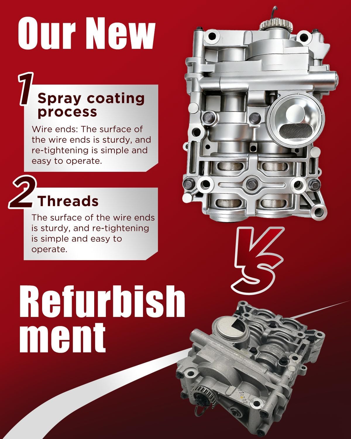 23300-2G520 All New Engine Oil Pump Balance Shaft Assembly (24 Teeth) Replace for Hyundai Sonata Azera 2009-2015, for Kia Optima Sorento 2009-2015 2.0L 2.4L Oil Pump Replace OE 23300-2G510