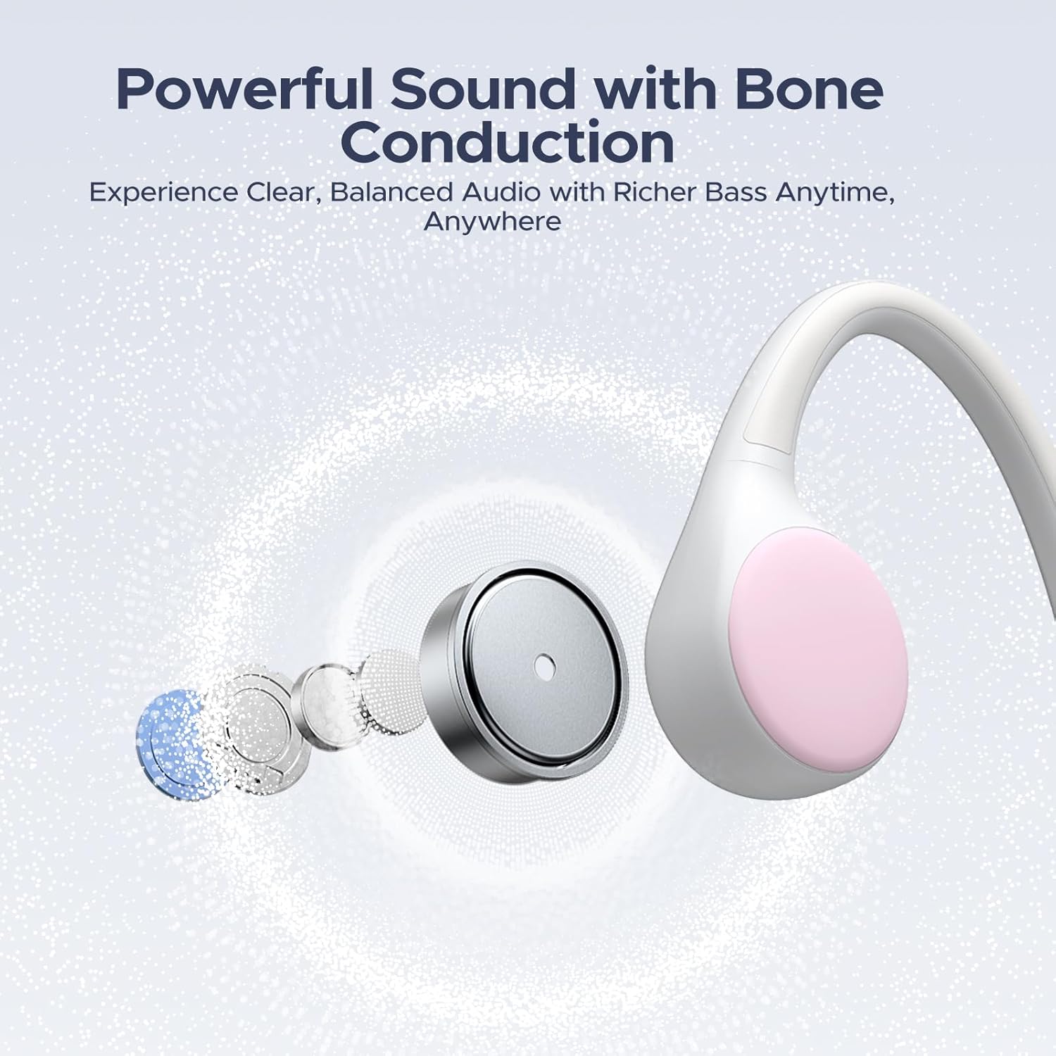 DOOGEE Bone Conduction Headphones, Open-Back Bluetooth Wireless Sports Headphones, IP66 Sweatproof, 10-Hour Battery Life, with Microphone, Suitable for Cycling, Running, Fitness - Image 6