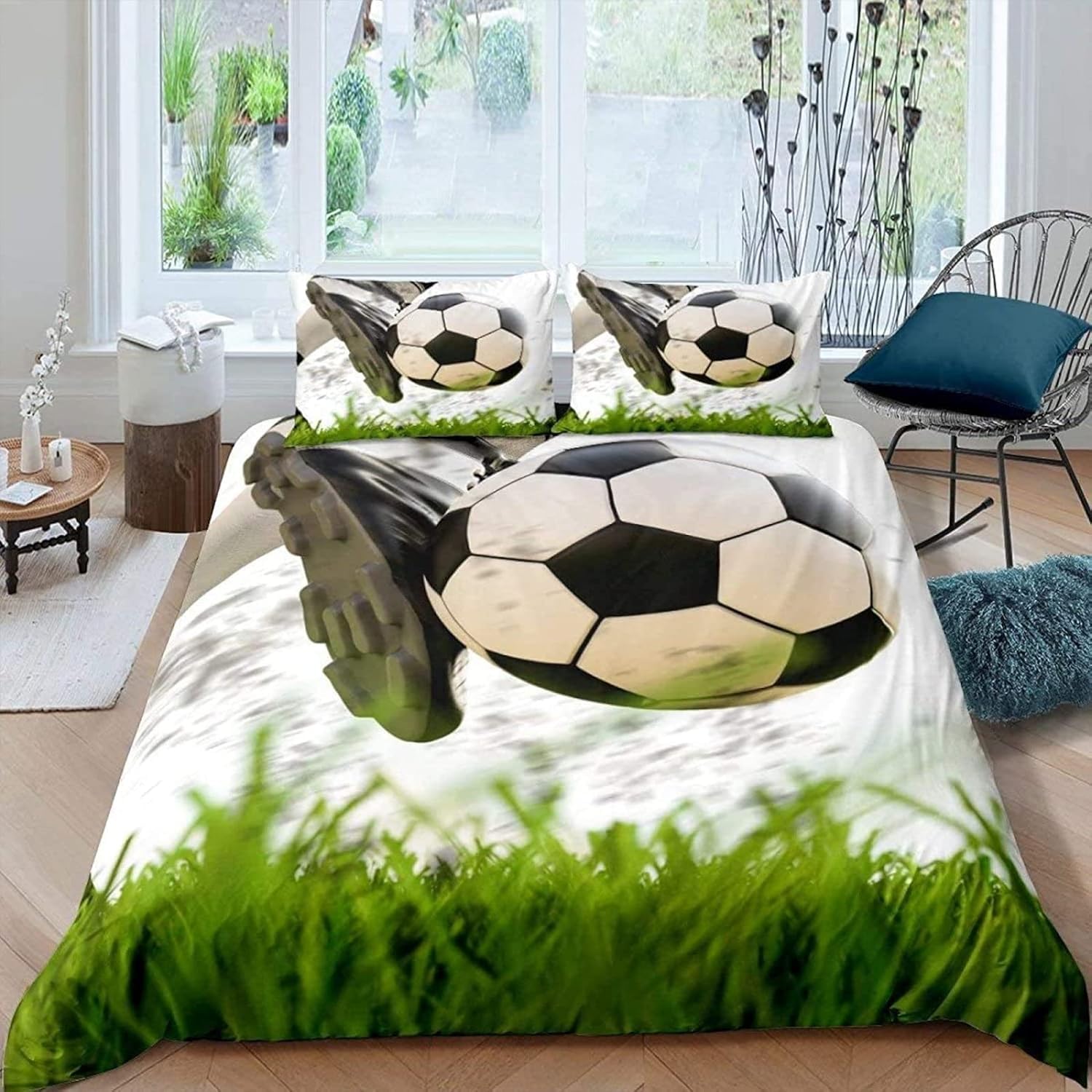 Funda Nordica Cama 105 Juvenil Infantil Fútbol Americano Funda Nórdica 200x200 Chico Adolescente Set Ropa de Cama 3D Fundas Nordicas de Microfibra Funda Edredon con Cremallera a-748