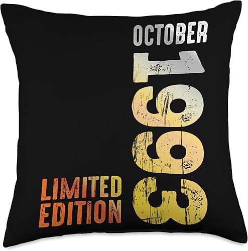Since October 1993 Retro 1993 Vintage 1993 October Throw Pillow