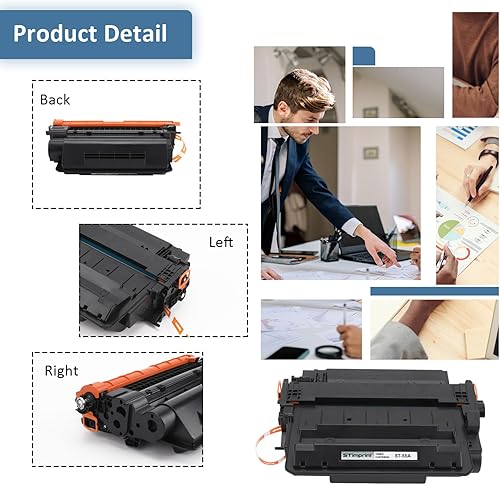 Miniatura 7 de Cartucho de tóner 55A CE255A funciona con impresora de tóner P3015 P3015dn P3015x Pro 500 MFP M521dn M521dw M521 M525 (negro, 1 paquete)