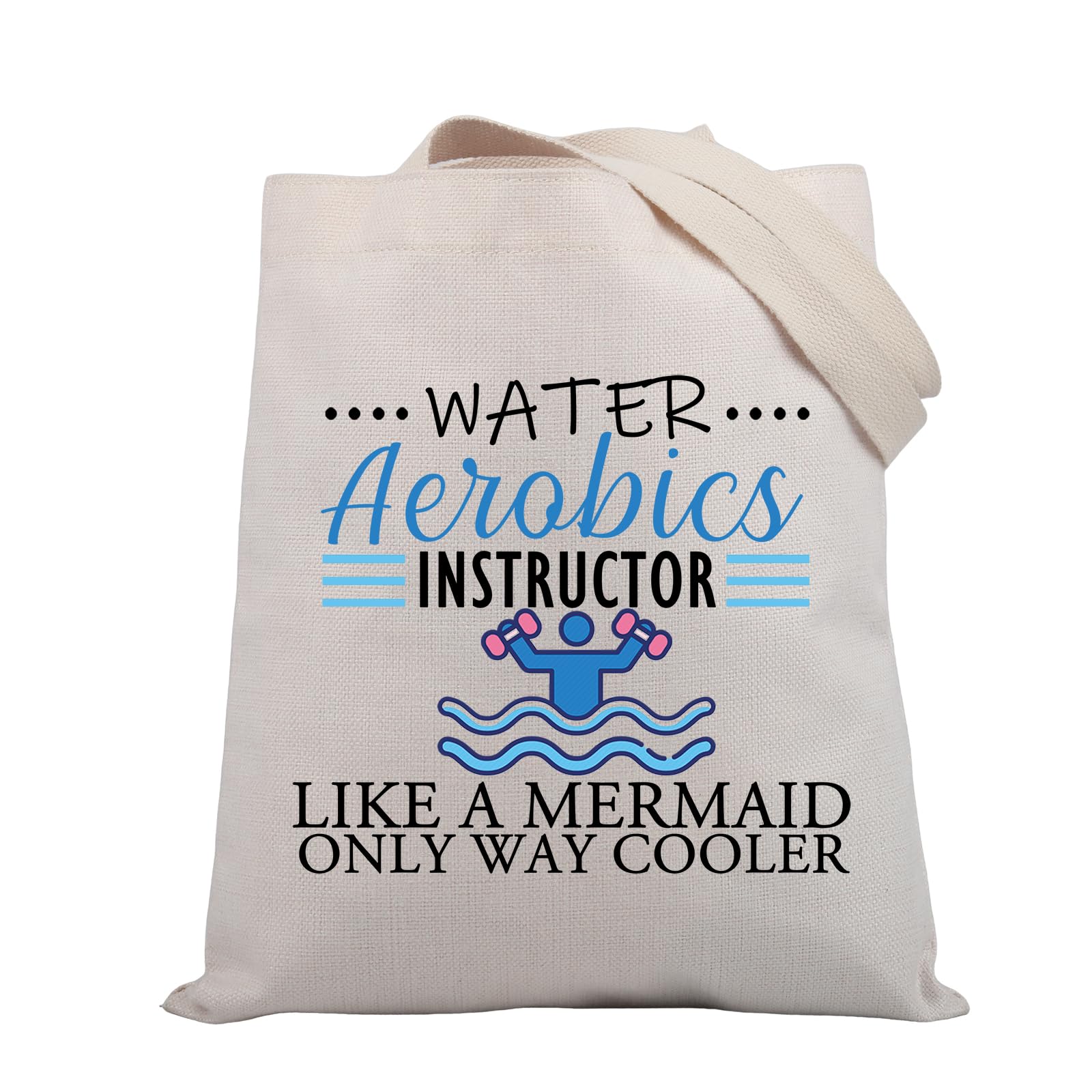 BDPWSS Water Aerobics Instructor Gift Swimming Coach Tote Bag Water Aerobics Instructor Like a Mermaid Only Way Cooler Gift