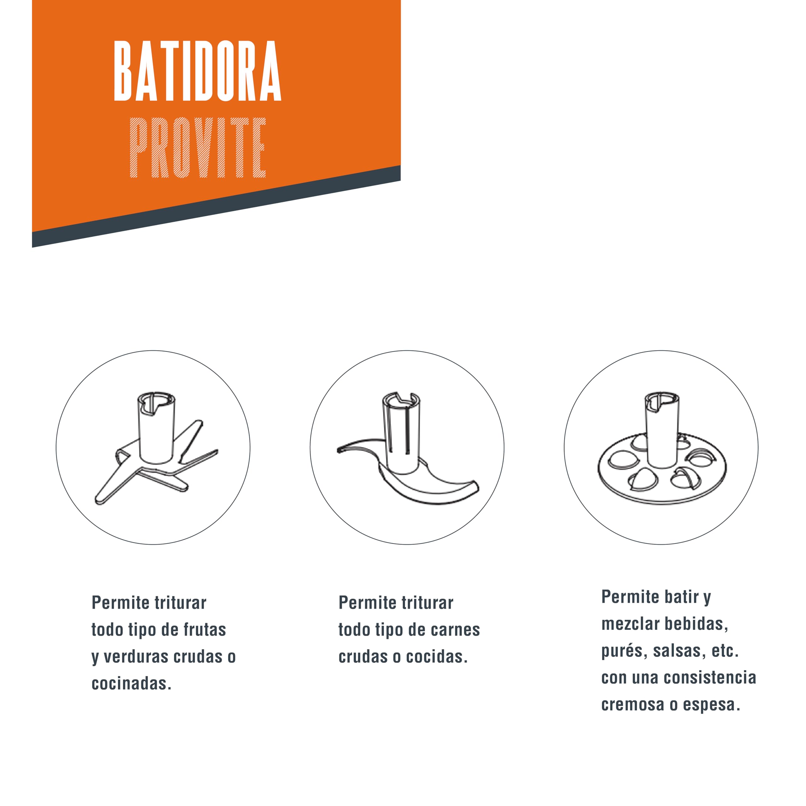 Lacor 61664 - Batidora ProVite, de Precisión, 170W, 22.000 r.p.m | En acero inoxidable, tritura y bate sin esfuerzo; agarre ergonómico, ideal para cocina profesional y uso diario en casa