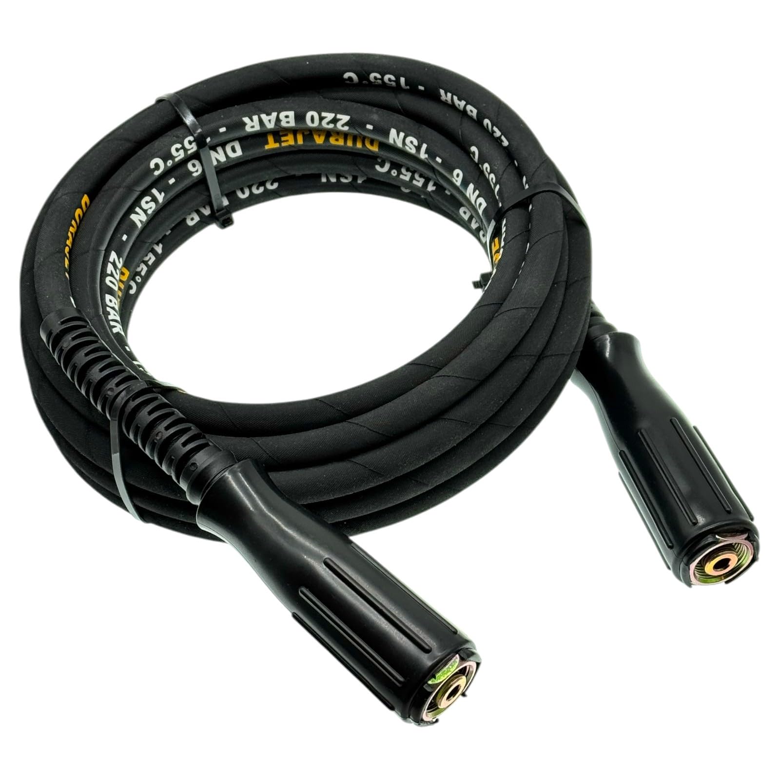 M&M Smartek tubo HP 20 m, 220 bar, per Kärcher/Kränzle, rinforzato | Tubo rinforzato alta pressione con protezione antipiega; controllare raccordi, pressione, temperatura e apparecchio.