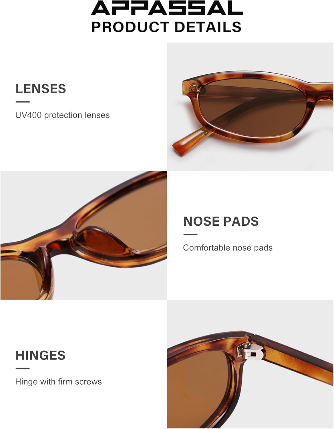 Retro Small Cat eye Sunglasses for Women Rectangle Oval Men Vintage 90s Narrow Skinny Glasses AP3732 - Image 5