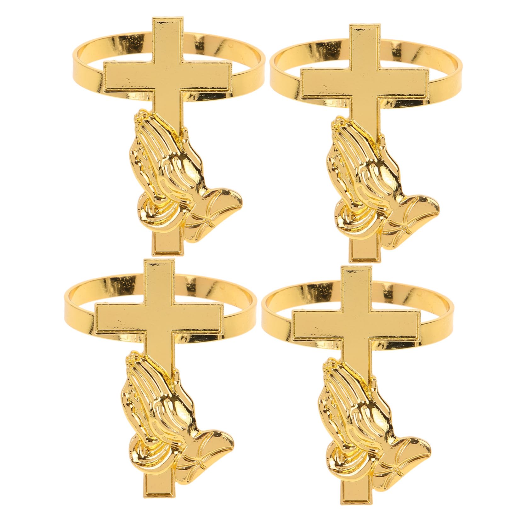 MAGICLULU 3 Set Portatovagliolo A Croce Portatovaglioli Anello Portatovagliolo Compleanno Rustico Anelli Cena Decorazioni Da Tavolo Decorazione Della Tavola Da Pranzo Lega Golden 4 Pezzi*3