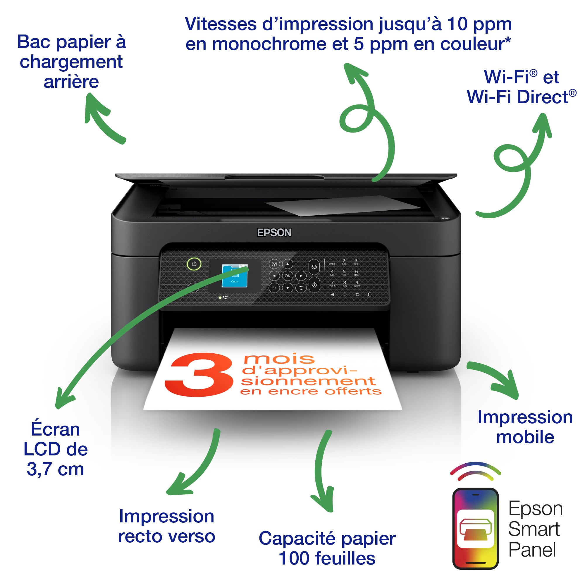Epson WF-2910DWF Couleur MF Encre