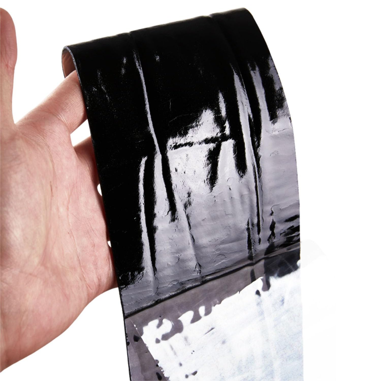 Banda Autoadhesiva Bituminosa,Cinta de Sellado Impermeable Autoadhesiva,Recubrimiento de Aluminio Cinta de Sellado,Para Reparación de Cubiertas y Fisuras en Edificios (1m x 8m)