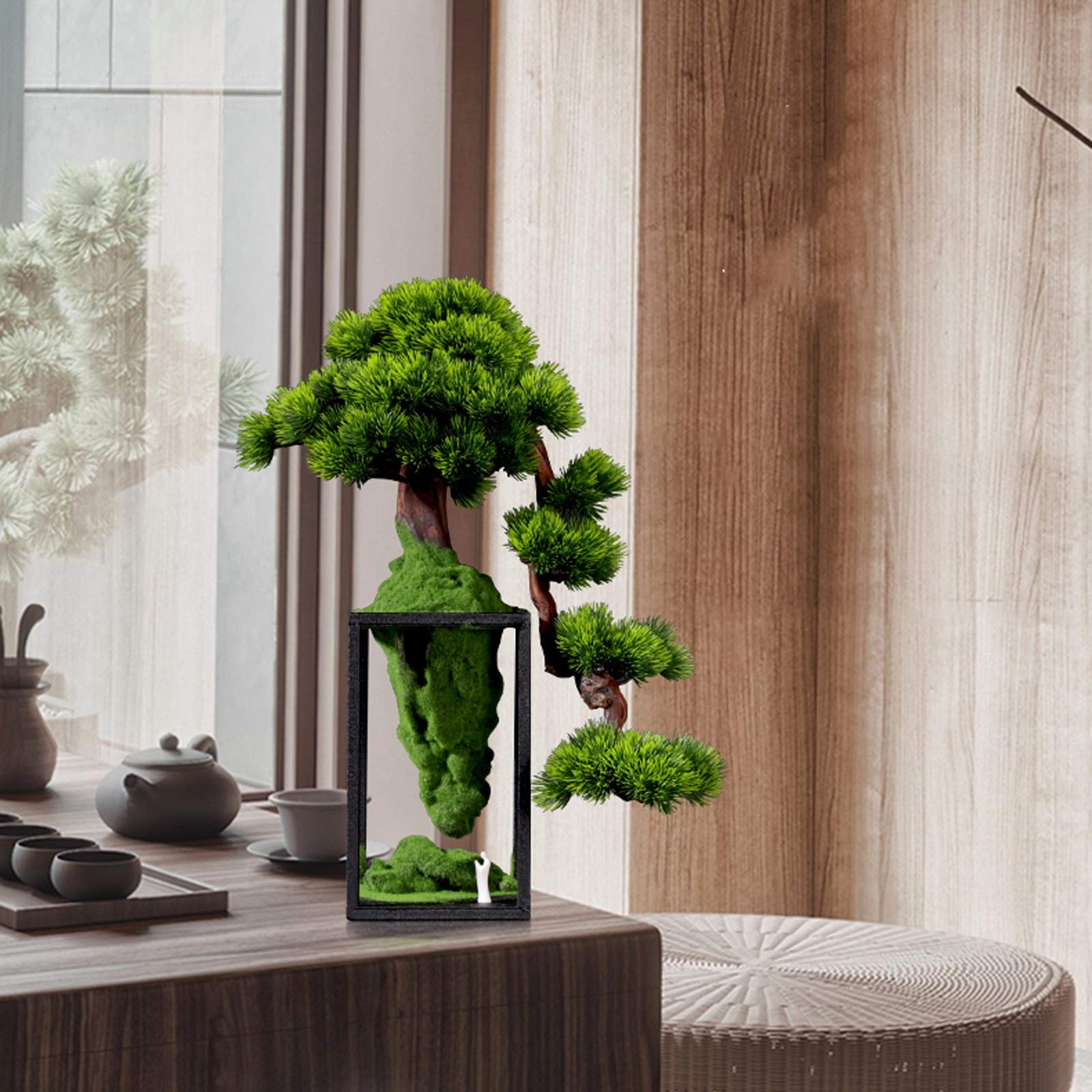Symulacja drzewka bonsai pulpit symulacja gościnna sosna bonsai do wnętrz duże zielone rośliny rośliny doniczkowe salon wejście partycja fałszywe dekoracje kwiatowe ozdoby prezenty do dekoracji domu