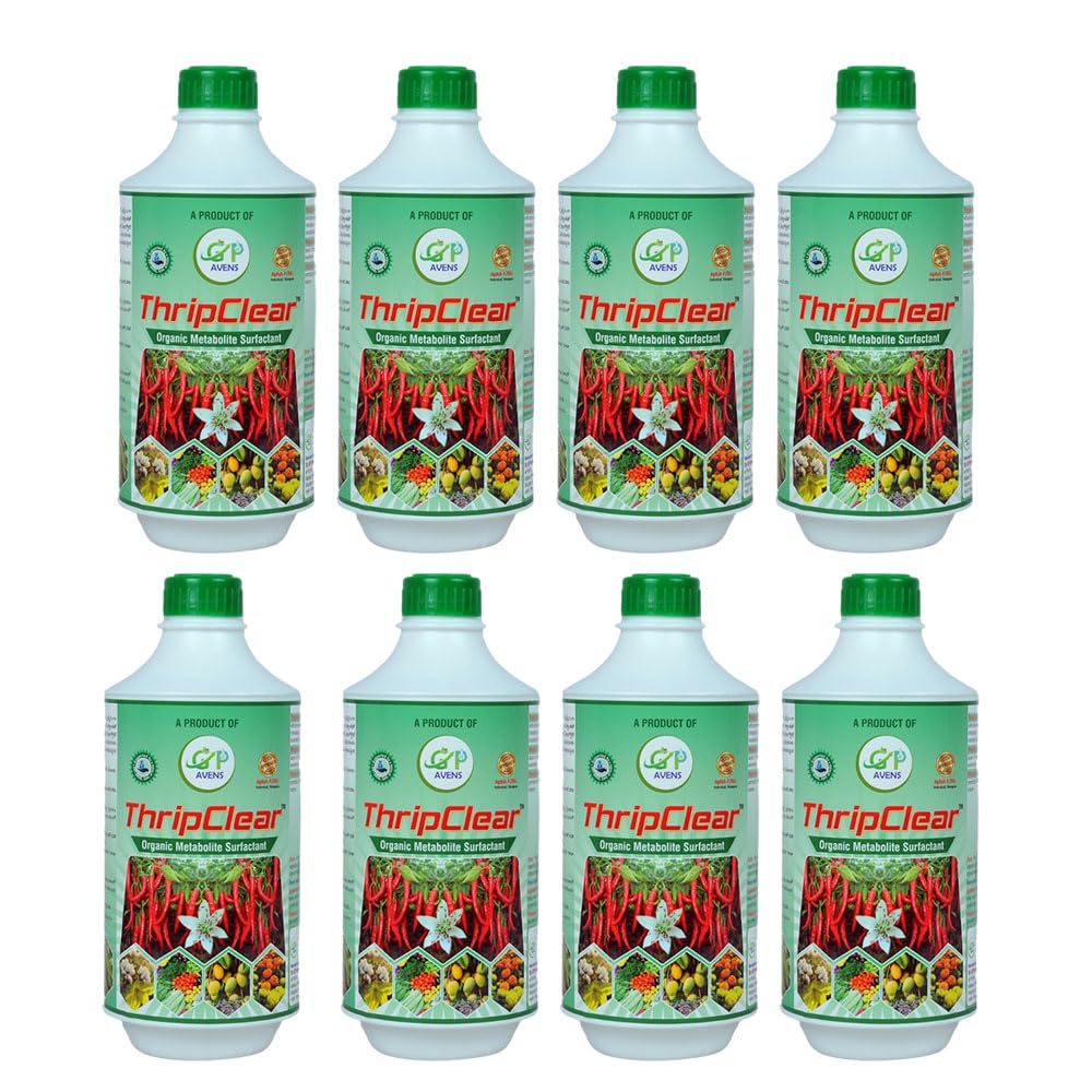 Thrip Clear Microbial Surfactant Based Thrips Management Liquid For Chilli Mango Grapes Tomato Crops | Black Thrips Control Support | Mix 8–10 Ml Per Litre (Pack of 8)-image-43