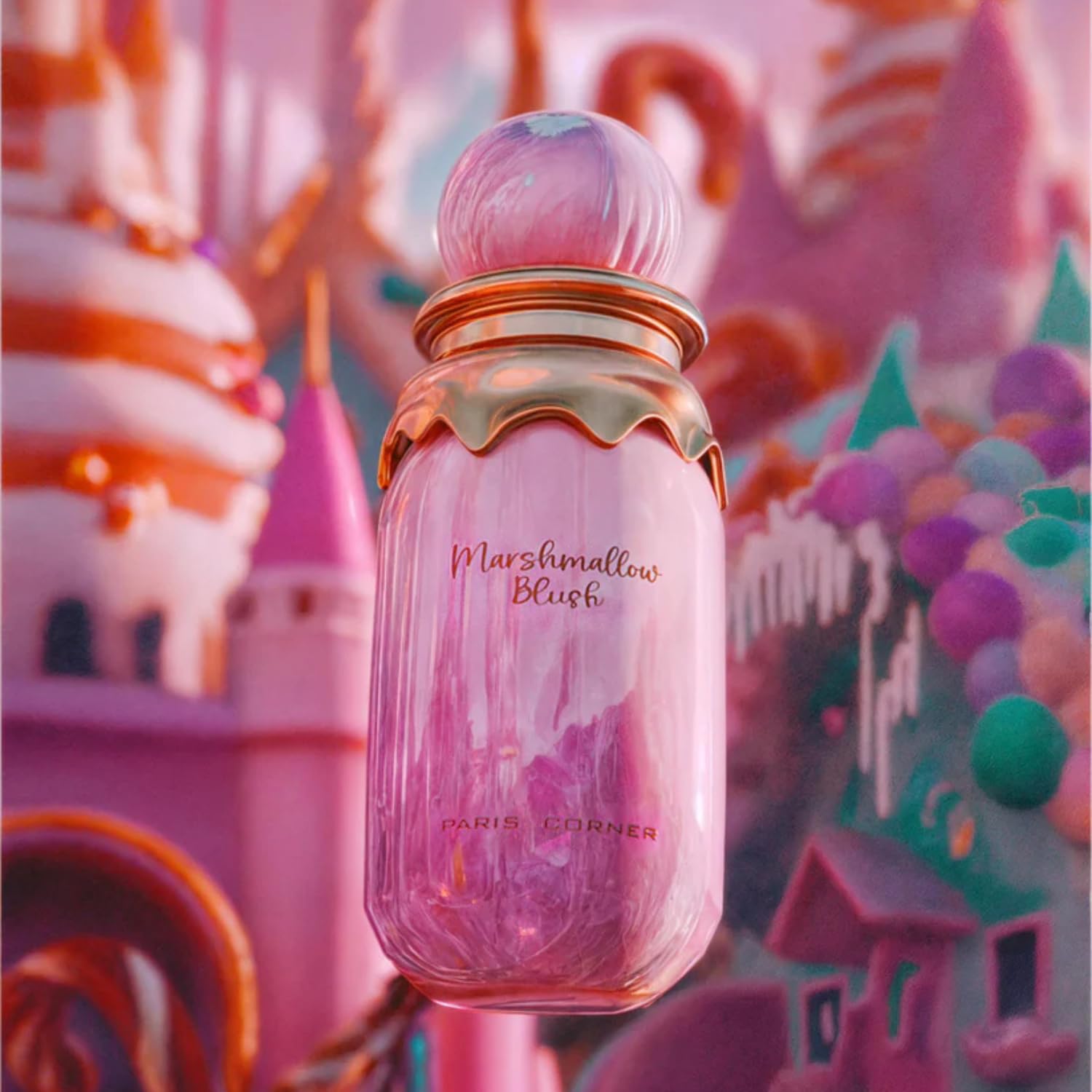 Paris Corner | Marshmallow Blush EDP | A Unique Gourmand Marshmallow Strawberry Perfume for Women | Long-Lasting Sweet Scent Fragrance for Daily Use (3.4 Fl Oz)