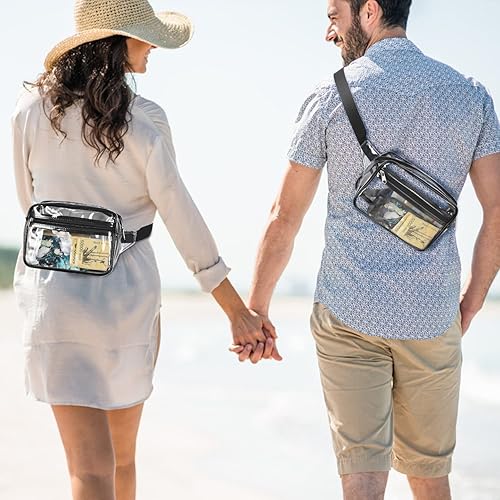 Miniatura 7 de Clear Fanny Pack Stadium Approved, Waterproof Fanny Pack for Women Men, Fashion Mini Belt Bag Transparent Waist Bag with Adjustable Strap for