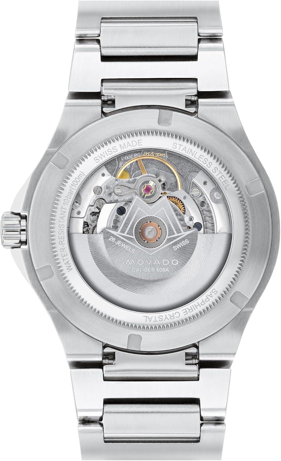 Movado S.E. Men's Automatic Watch, Swiss Self-Winding Movement, Stainless Steel Bracelet, Water-Resistant up to 100m, Classic Mechanical Timepiece - Gift for Him - 41mm
