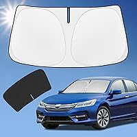 Vista 51 de Parasol de 4 capas para parabrisas, ajuste personalizado, tela 240T, parasol retráctil que bloquea los rayos ultravioletas, accesorios para automóvil