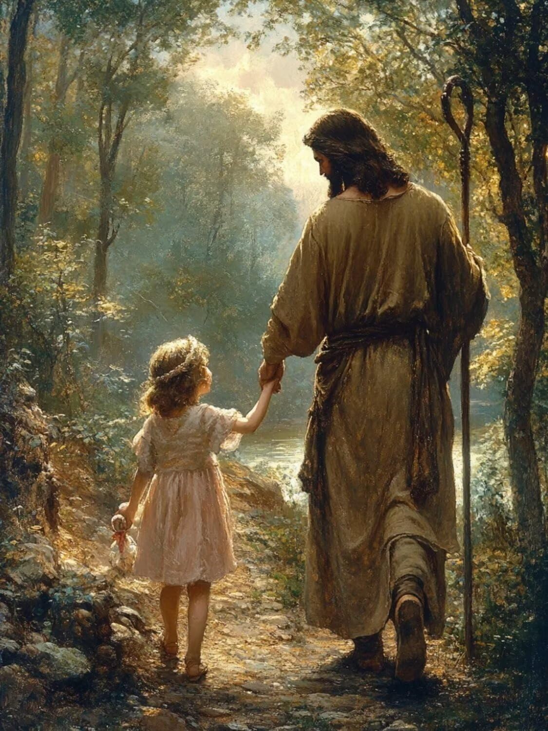 Diamond Painting XXL Mädchen für Bastelset Kinder ab 6 Jahre, Diamond Painting Jesus, 5D DIY Diamant Malerei Bilder Stickerei Set, Dimond Kristall Handwerk Geschenke für Zuhause Deko 70x90cm S-203