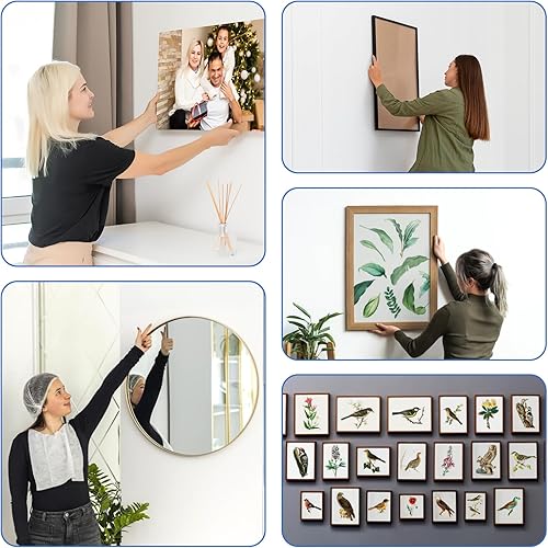 Miniatura 7 de Ganchos de garra para paneles de yeso, ganchos resistentes para colgar cuadros para decoración de habitación, oficina, sin daño, sin herramientas,