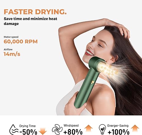 Miniatura 5 de Juego de cepillos para secador de pelo 5 en 1, estilizador profesional de aire caliente iónico negativo, estilizador de envoltura de rizador de