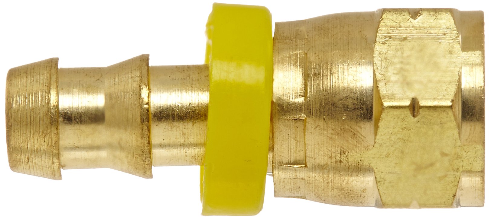 Eaton Weatherhead 10006B-406 Flare Female Swivel Fitting, SAE 45-Degree, CA360 Brass, NULL, 3/8