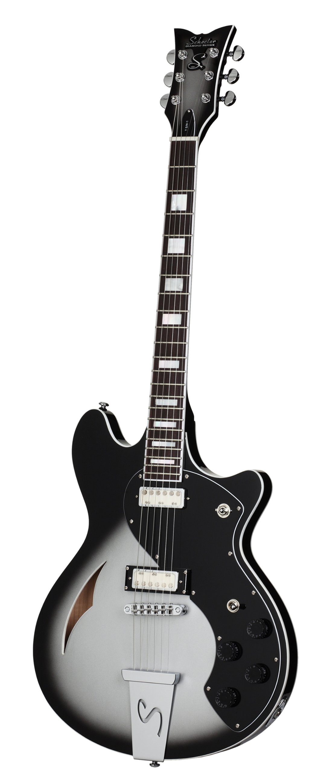 Schecter TSH-1 Electric Guitar, Silverburst